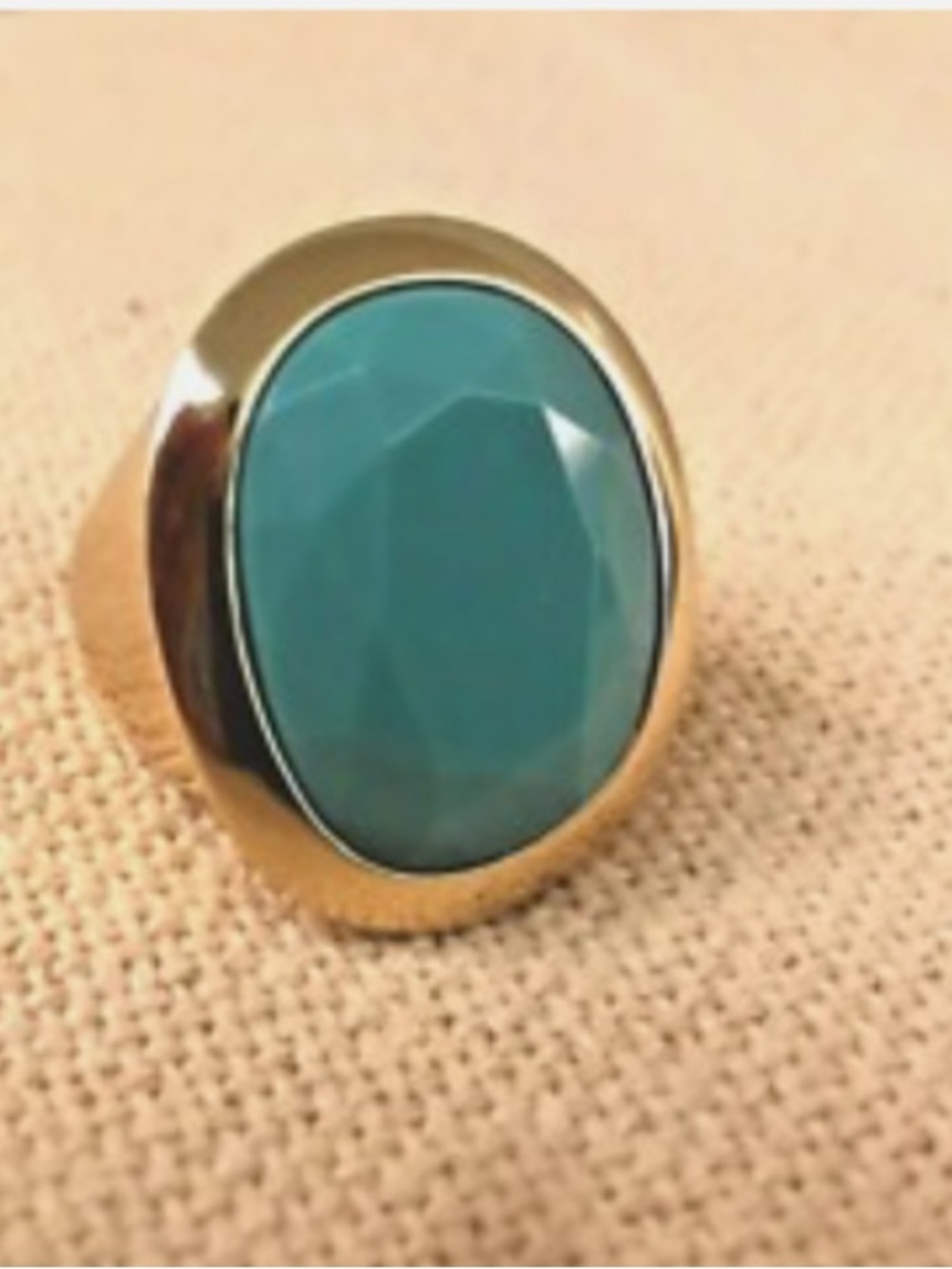 KennethJ. Lane gold statement turquoise cocktail  ring